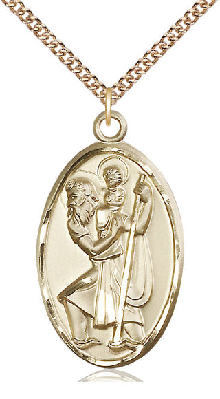 14kt Gold Saint Christopher Medal
