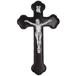 8 inch Nut Wood Crucifix Boxed