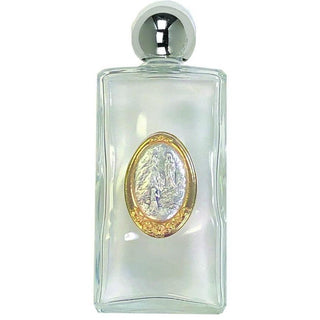 Large Glass Holy Water Bottle - Lady of Lourdes 3-pack