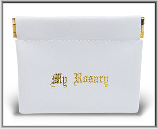 White Snap Rosary Case 10-Pack