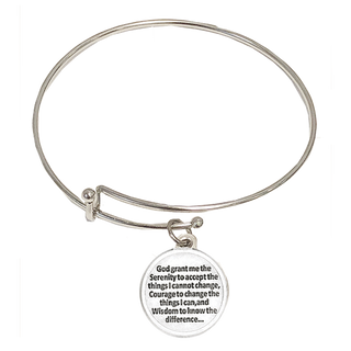 4-Pack - Serenity Prayer Bangle Bracelet