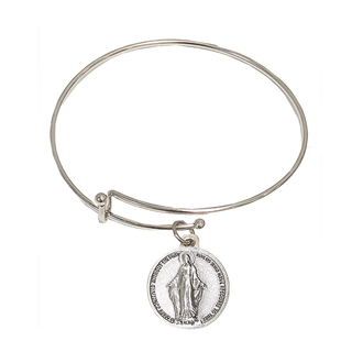 Miraculous Medal Bangle Bracelet