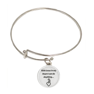 4-Pack - Sacred Heart of Jesus Bangle Bracelet