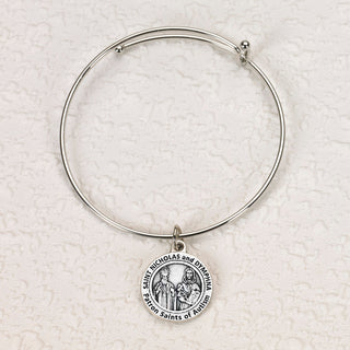 4-pack - Healing Saints -Autism- Sts Nicholas and Dymphna Bangle Bracelet