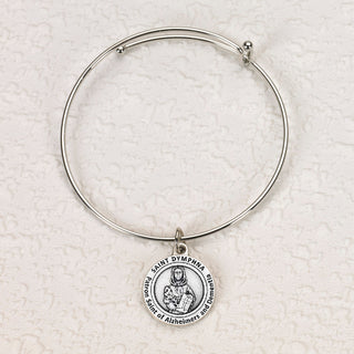 4-pack - Healing Saints -Alzheimers & Dementia- St. Dymphna Bangle Bracelet
