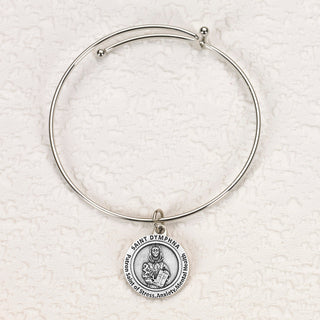 4-pack - Healing Saints -Stress, Anxiety, Mental Health- St. Dymphna Bangle Bracelet