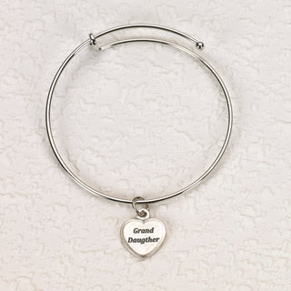 4-pack - Grand Daughter Charm Bangle Bracelet