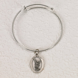 4-pack - Oval Saint Michael Bangle Bracelet