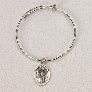 4-pack - Oval Guardian Angel Bangle Bracelet