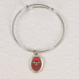 4-pack - Oval Enameled Holy Spirit Bangle Bracelet
