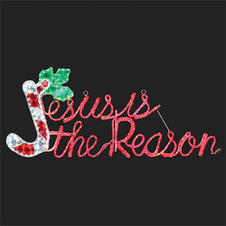 20-Inch Ropelight Jesus Is Reason Red/Green With Holographic