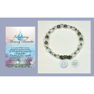 4-pack - In Loving Memory - Italian Stretch Bracelet with Prayer Card