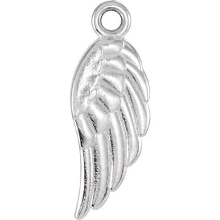 14K White Posh Mommy Angel Wing Dangle
