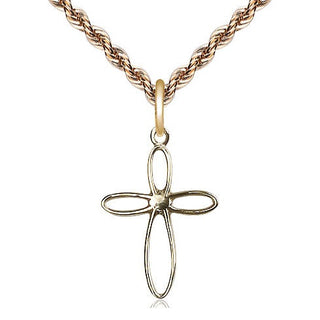 14kt Gold Filled Loop Cross Medal Religious Jewelry