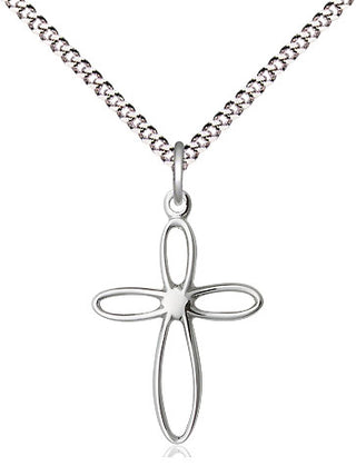 Pewter Loop Cross Medal Religious Jewelry