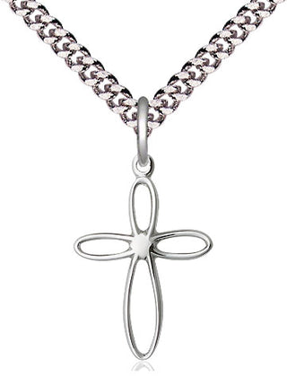 Pewter Loop Cross Medal Religious Jewelry