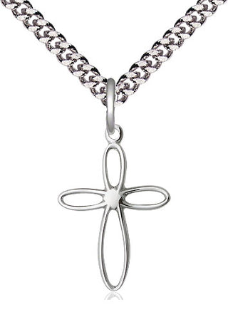 Pewter Loop Cross Medal Religious Jewelry