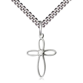 Sterling Silver Loop Cross Medal Religious Jewelry