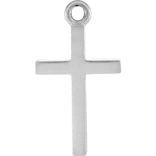 14K White Posh Mommy Cross Dangle