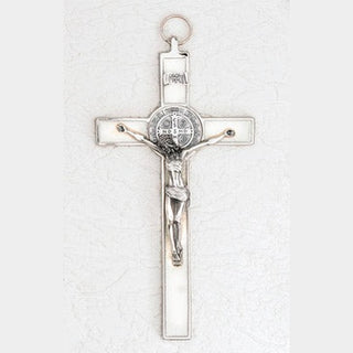 8 inch Pearl St Benedict Crucifix Boxed