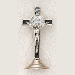 3" Black St Benedict Cross on Base