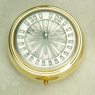 Silver Plated Holy Spirit Pyx with Gold