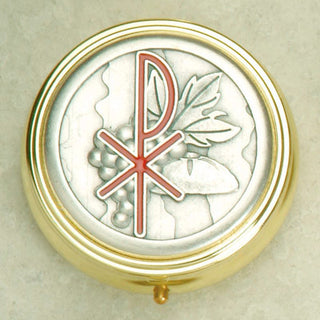 Silver Plated Holy Spirit Pyx with First Holy Communion- Grapes