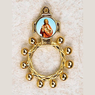 Bulk Sacred Heart Gold Tone Finger Rosary
