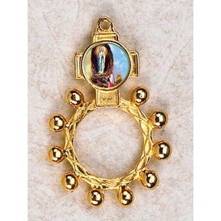 12-Pack - Lady of Lourdes Gold Finger Rosary