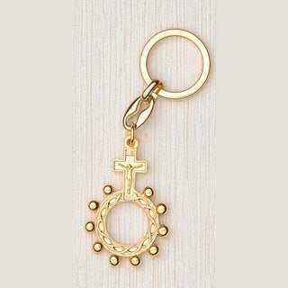 12-Pack - Gold Finger Rosary Keyring