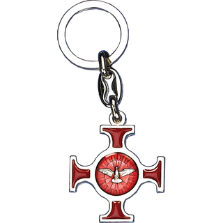 6-Pack - Holy Spirit Red Enameled Key Ring