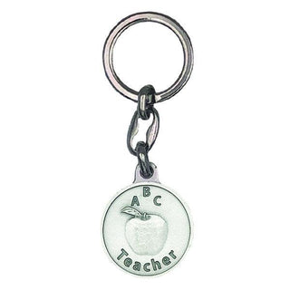 Silver-tone Teacher Key Chain 6-pack