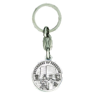 Silver-tone Defenders of Freedom Token Key Chain 6-pack