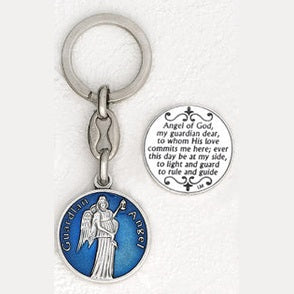6-Pack - Guardian Angel Enamel Keyring
