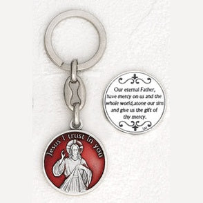 6-Pack - Divine Mercy Enamel Keyring