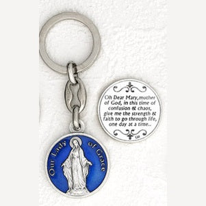 6-Pack - Lady of Grace Enamel Keyring