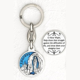 6-Pack - Lady of Lourdes Enamel Keyring
