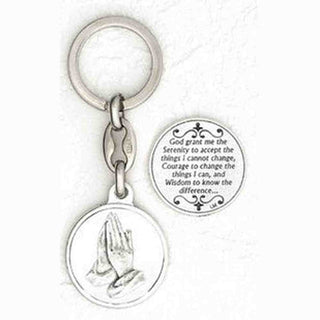 6-Pack - Serenity Prayer White Enamel Keyring