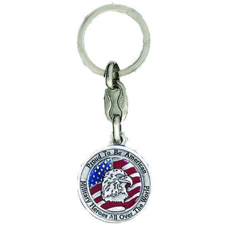 Proud to be an American Enameled Token Key Chain 6-pack