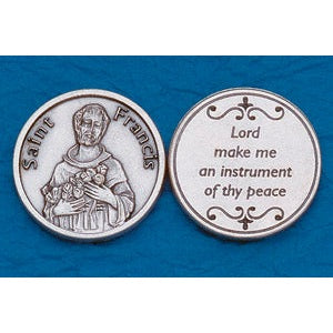 25-Pack - Religious Coin Token - StFrancis with Prayer
