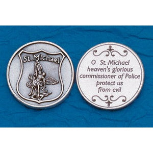 25-Pack - Religious Coin Token - Policeman's Prayer- St Michael