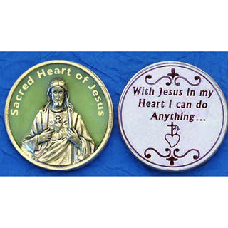 Bulk Sacred Heart of Jesus Glow in the Dark Tokens