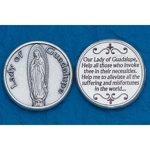 25-Pack - Religious Coin Token - Lady of Guadalupe with Prayer