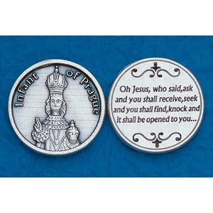 25-Pack - Religious Coin Token - Infant of Prague with Prayer