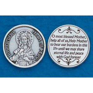 25-Pack - Religious Coin Token - Immaculate Heart of Mary Coin