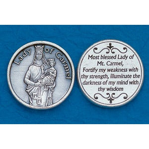 25-Pack - Religious Coin Token - Lady of Mt Carmel Coin
