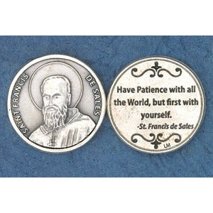 25-Pack - Religious Coin Token - Saint Frances de Sales