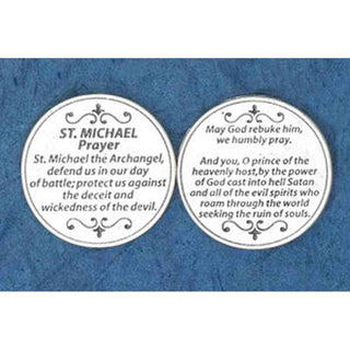 Religious Coin Token Saint Michael Prayer