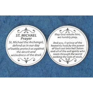 25-Pack - Religious Coin Token - Saint Michael Prayer