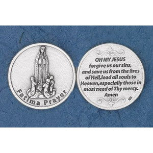25-Pack - Religious Coin Token - Fatima Prayer